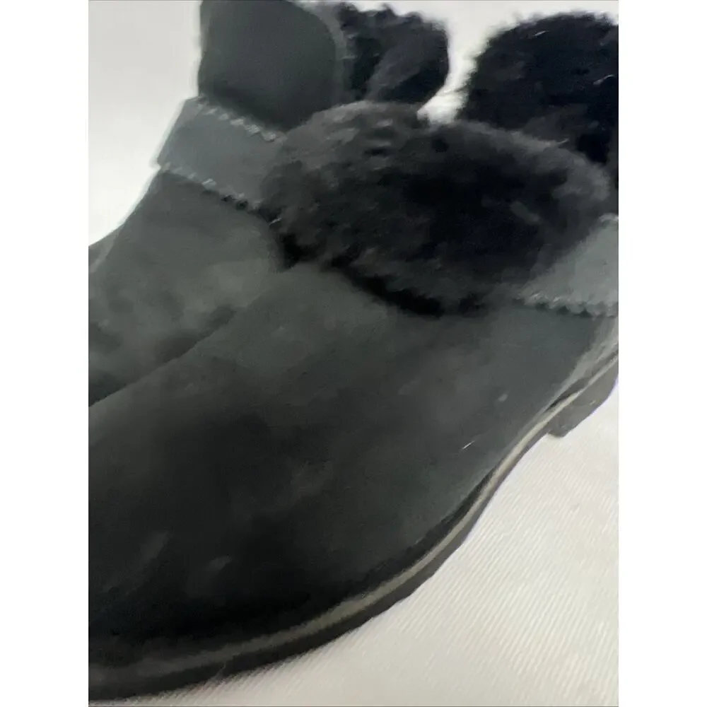 UGG Mckay Women's Ankle Boots Black Suede 8 Sheepskin Lined Winter Cozy Shoes